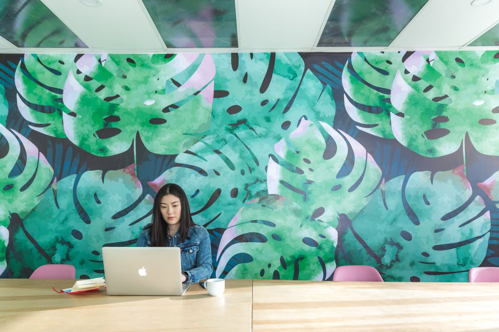leaf-wall-mural-office leaf-wall-mural-office
