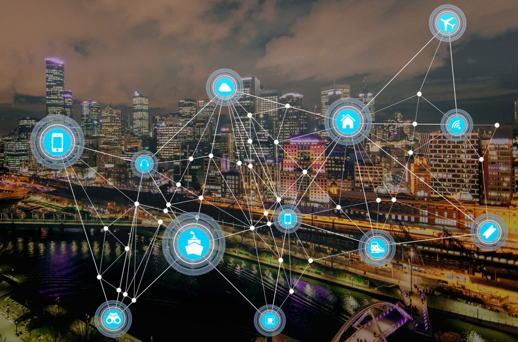 Internet of Things - Communication Mesh over Cityscape Internet of Things - Communication Mesh over Cityscape
